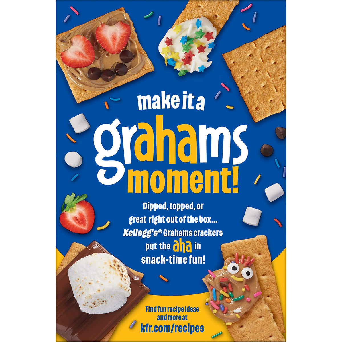 Kellogg's Grahams crackers on a plate perfect for quick snacking.