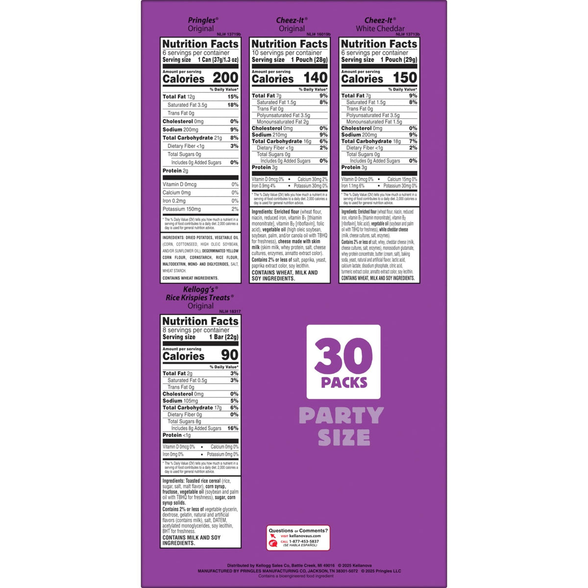 Kellogg's lunchbox-friendly snack pack for quick, energizing breaks.