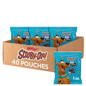 Kellogg's Scooby-Doo baked graham crackers in a 40-pouch package, ideal on-the-go snacking