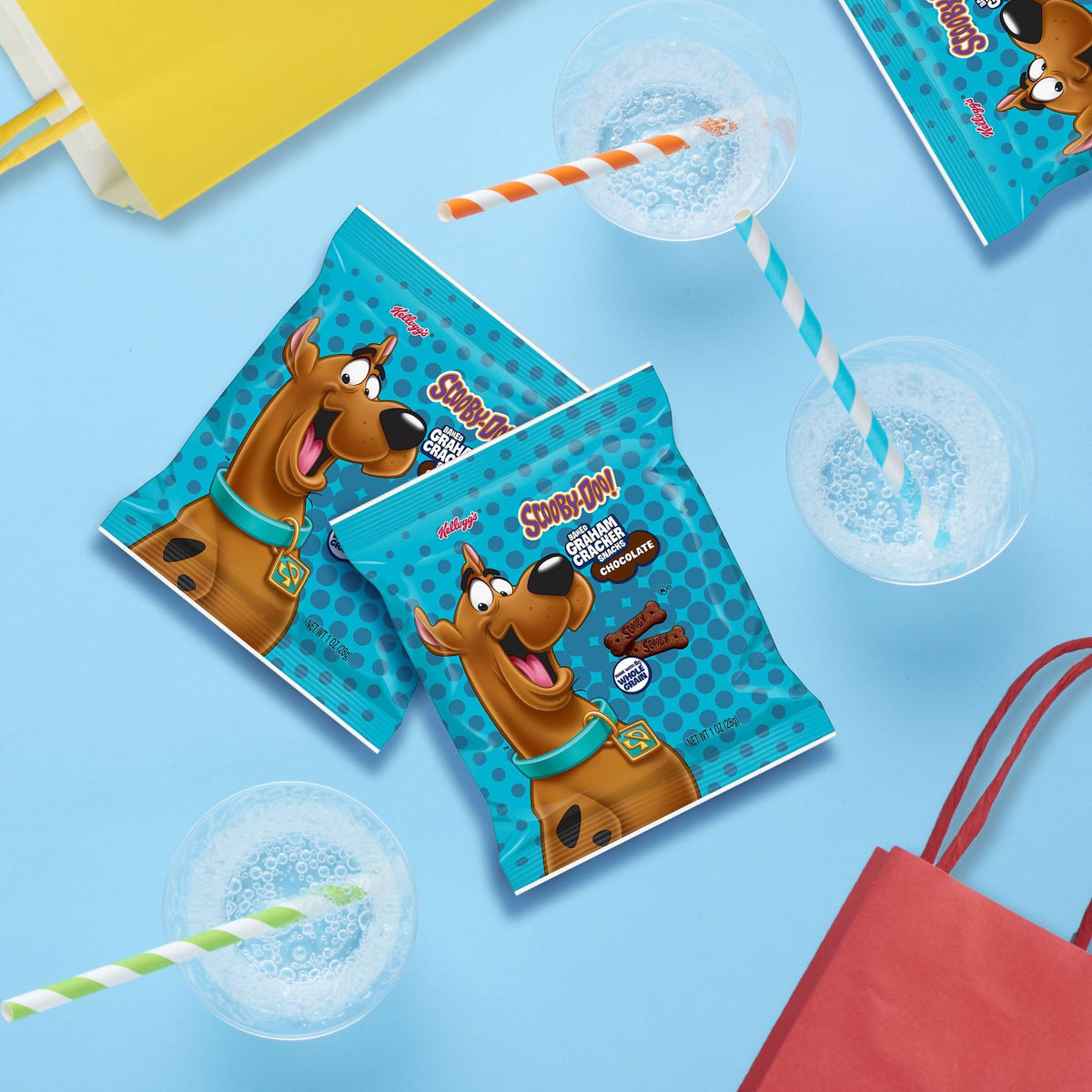Kellogg's Scooby-Doo crackers with milk pairing, lunchbox-friendly snack idea