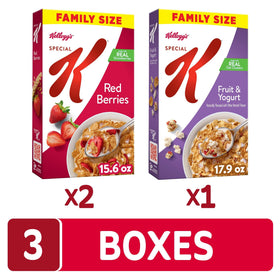 Kellogg's Special K Fruit and Yogurt cereal box with yogurt clusters for a satisfying start