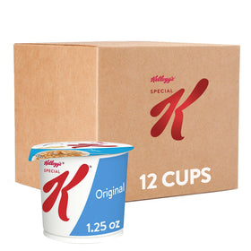 Kellogg's Special K original cup opened for a quick breakfast
