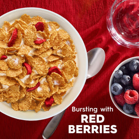 Kellogg's Special K Red Berries close-up with berries on a spoon
