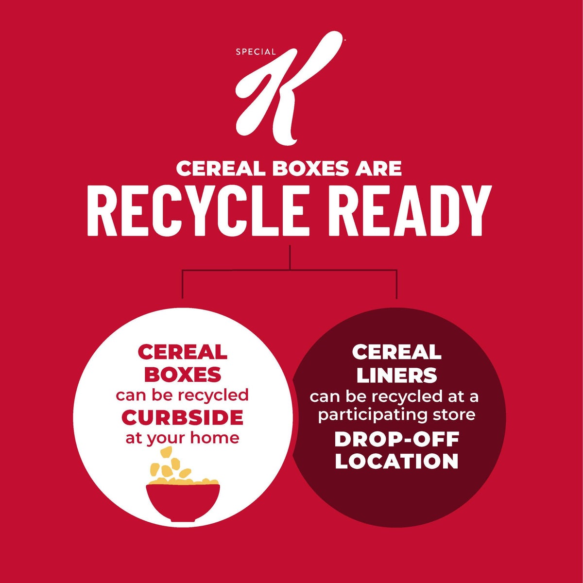 Kellogg's Special K Red Berries serving idea at desk or on the go