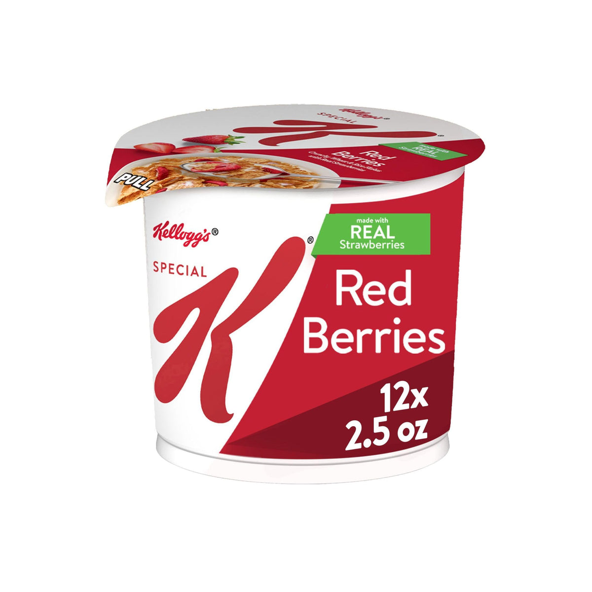 Kellogg's Special K Red Berries cups packaging for on-the-go breakfast.