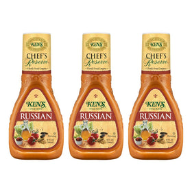 Ken's Steak House Chef's Reserve Russian Dressing bottle front enhances sandwiches
