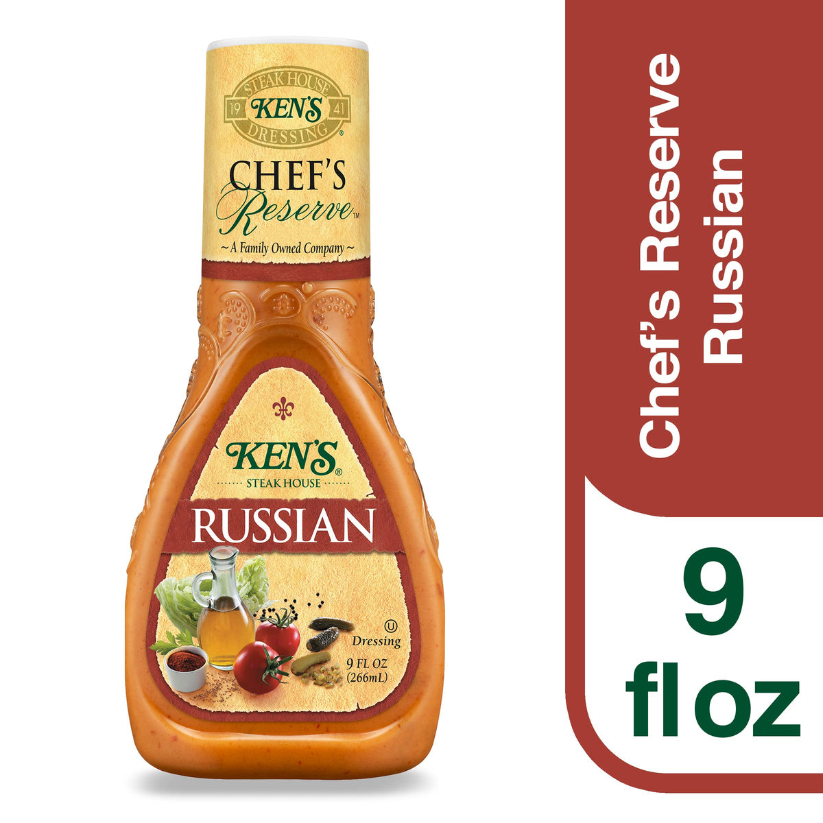 Dipping bowl scene with Ken's Russian Dressing showcases creamy versatility