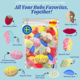 Kenai BUBS hot lips gummies deliver bold sour flavor in every bite.
