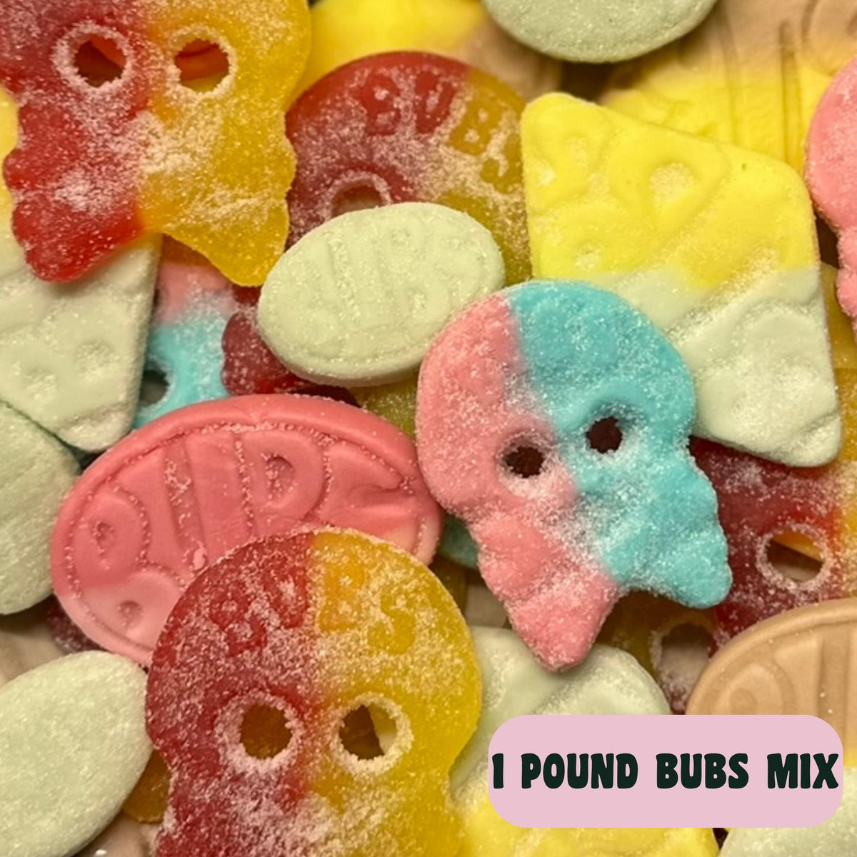 Kenai Kitchen BUBS Swedish Candy sour skulls provide playful tart treats.
