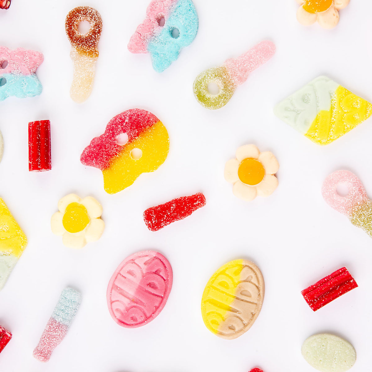 Kenai Kitchen Bubs Swedish Candy Mix watermelon pacifiers close-up — refreshing fruit notes in every bite.