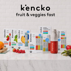 kencko finished smoothie glass shows a ready-to-drink plant-based treat
