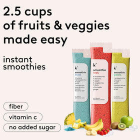 kencko Greens variety pack front highlighting fiber-rich greens for daily nutrition