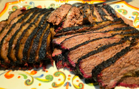 Kendu Moon Rock Rub brisket ready on cutting board