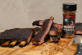 Kendu Moon Rock Rub steak prep scene for searing flavor