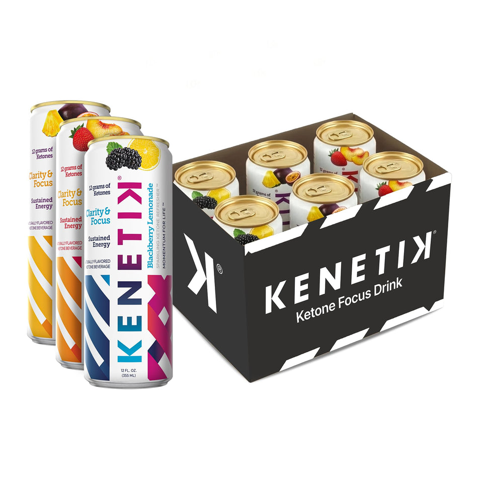 Kenetik caffeine-free focus drink can close-up for on-the-go mental clarity
