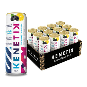 Kenetik Ketone Focus Drink can Blackberry Lemonade offering steady, caffeine-free focus.