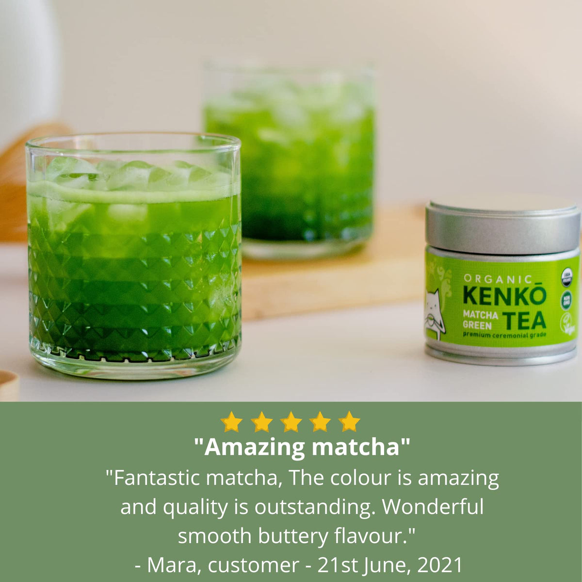 Kenko Matcha Nishio-origin shade-grown leaves highlight premium origin