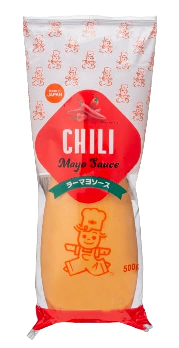 Kenko Spicy Japanese Mayo bottle pour adds bold heat to sushi and burgers