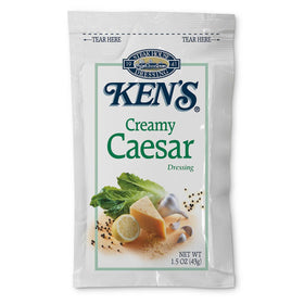 Ken's Steak House Creamy Caesar Dressing to-go packaging for convenient meals.