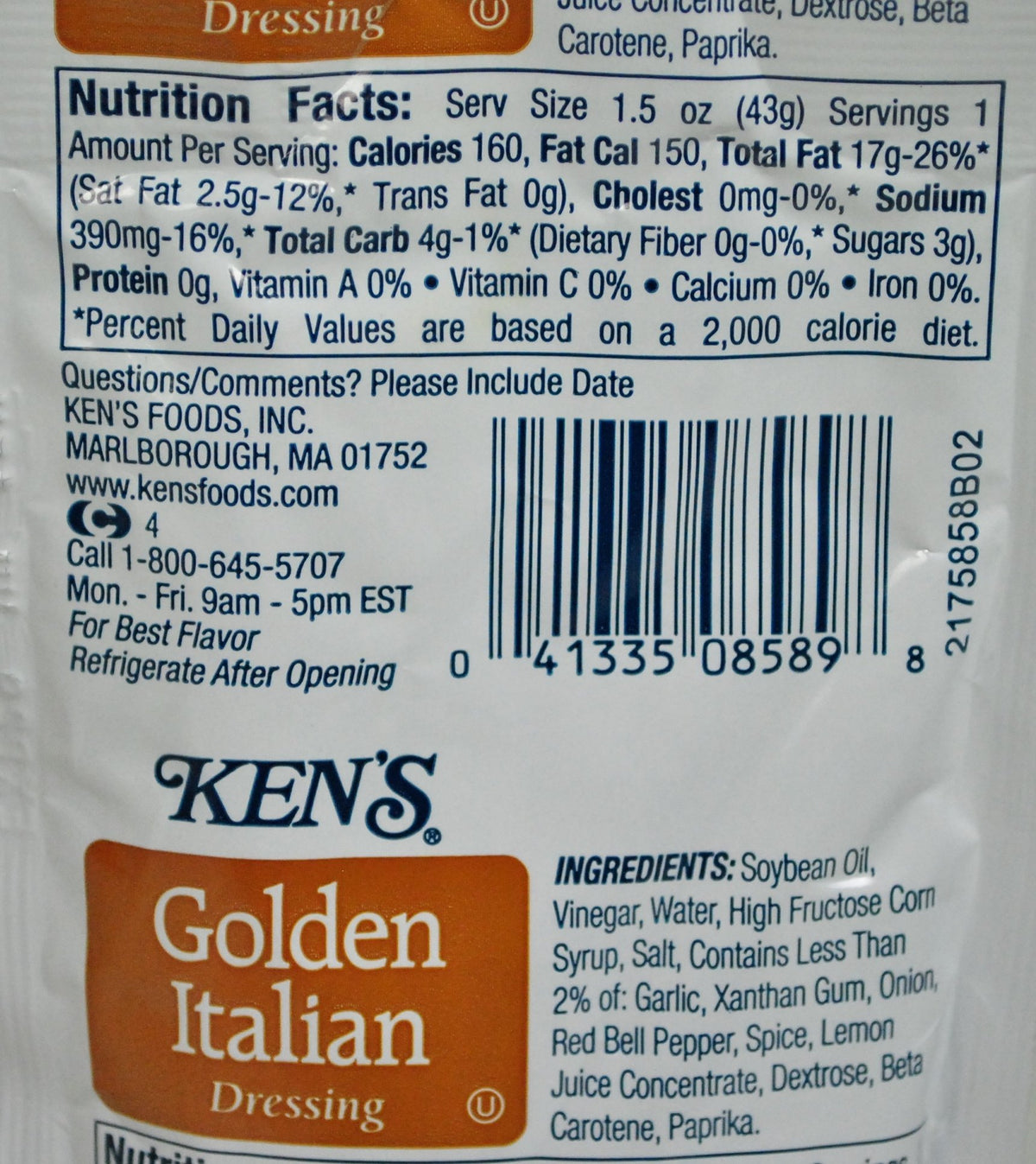 Ken's Golden Italian Dressing case of 60 bottles – ideal for bulk restocking in kitchens