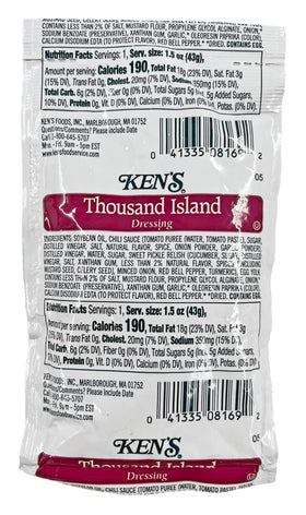 Ken's logo on dressing packets with meal-prep appeal.