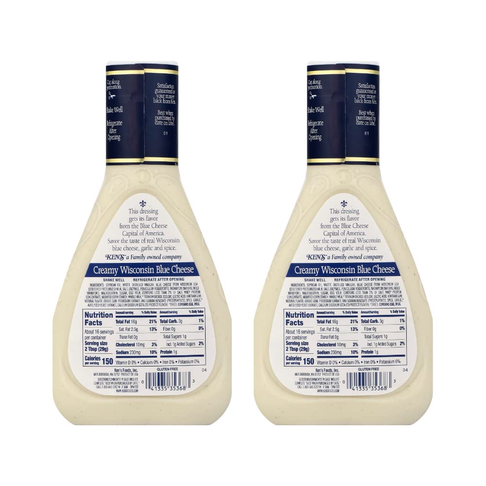 Blue Cheese Dressing poured over a salad bowl to boost flavor