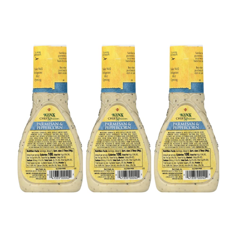 Ken's dressing in glass jar highlighting premium gluten-free option for wraps