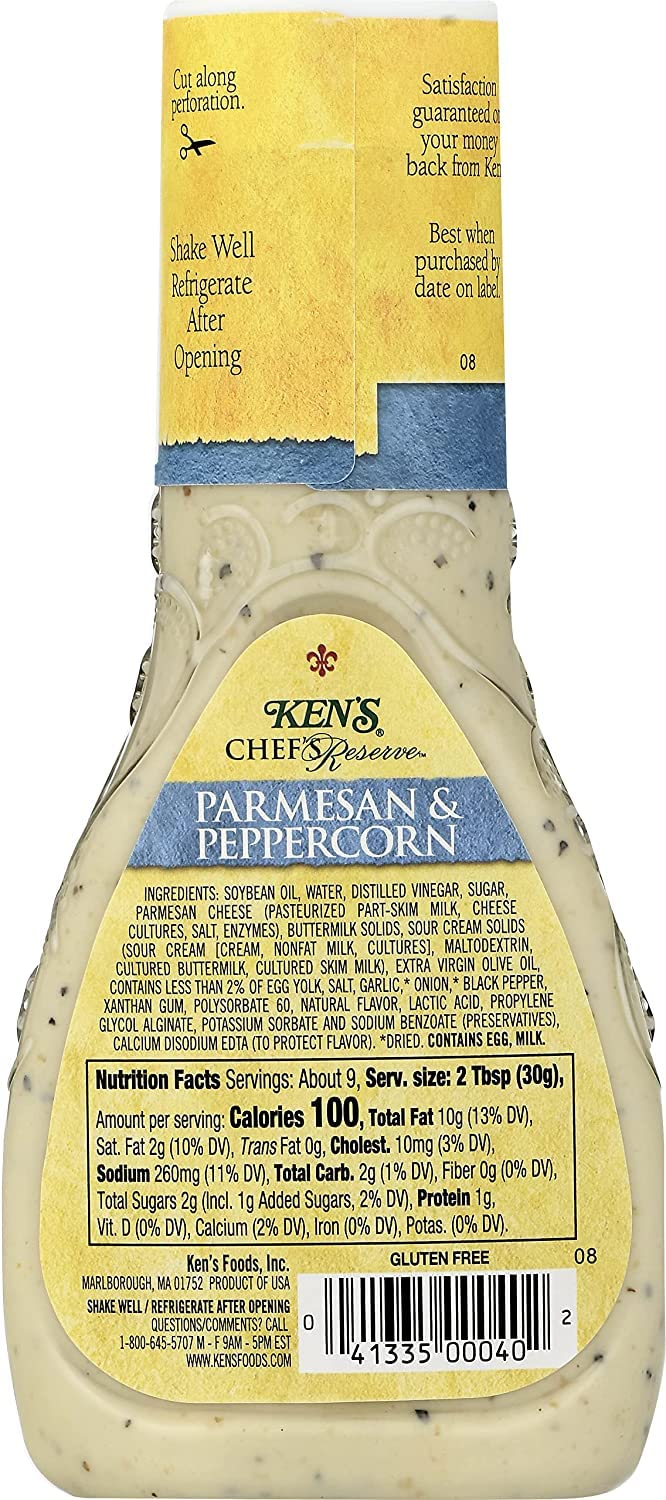 Ken's Parmesan Peppercorn Dressing on greens to elevate wraps and sandwiches.