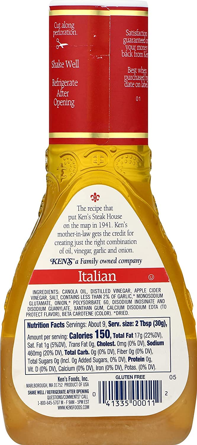 Ken's Steak House Italian Dressing marinate-meat demonstrates easy flavor infusion for grilling.