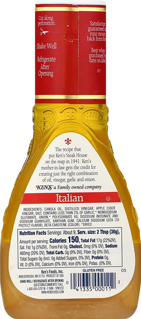 Ken's Steak House Italian Dressing marinate-meat demonstrates easy flavor infusion for grilling.