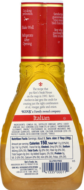 Ken's Italian dressing on a sandwich adds zing