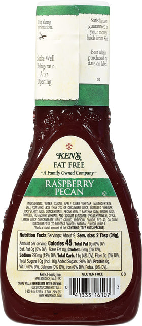 Ken's Raspberry-Pecan Dressing on greens to elevate salads with brightness