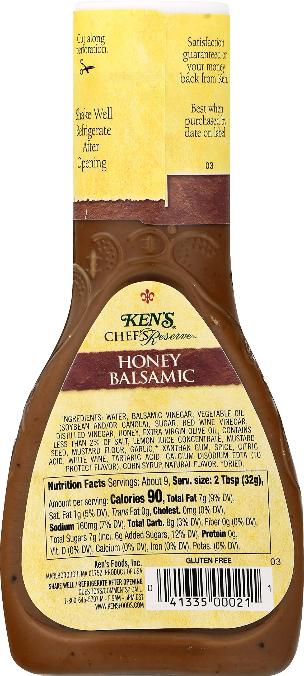 Drizzle Ken's dressing on greens to enhance everyday meals.