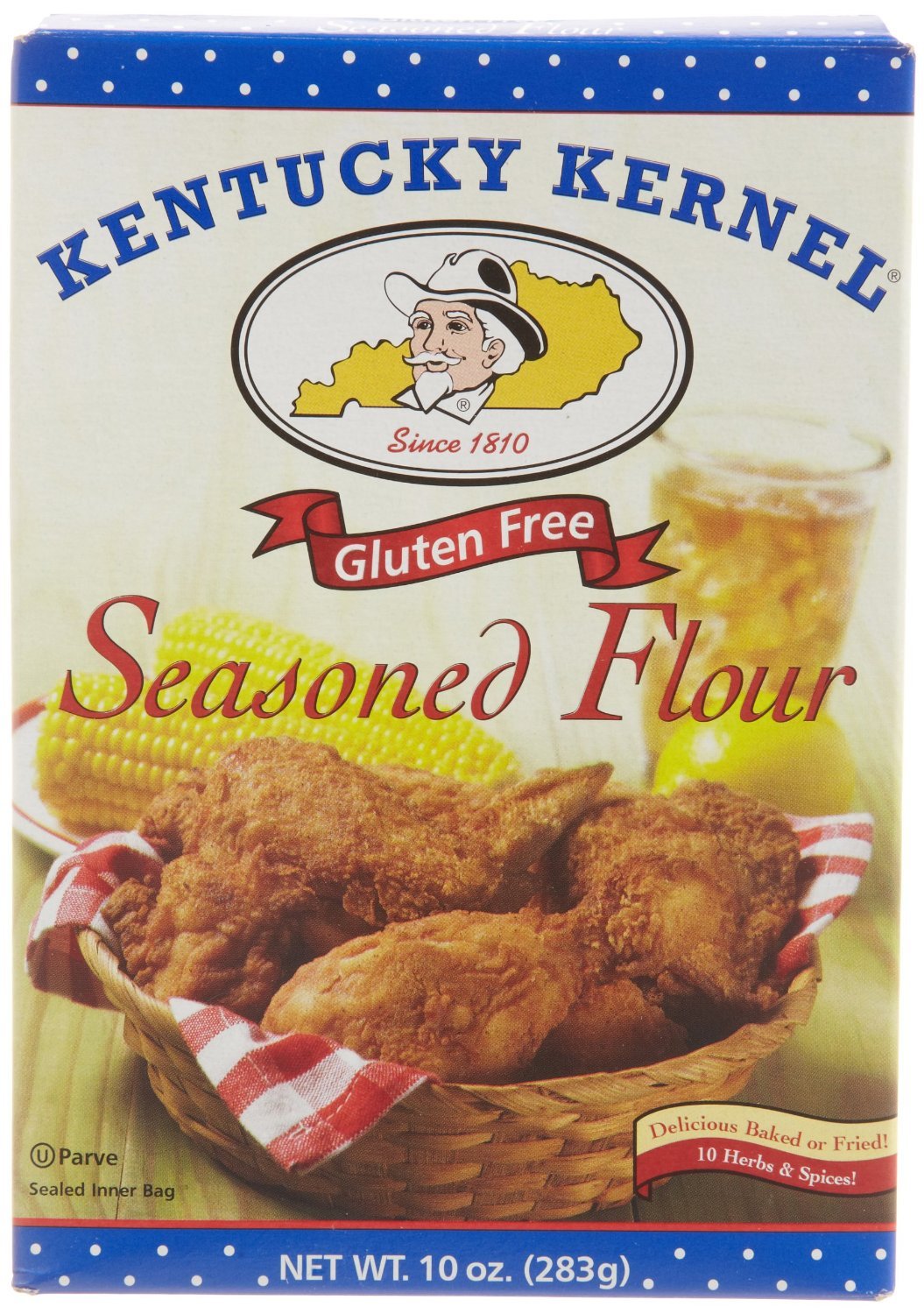 Kentucky Kernel gluten-free seasoned flour coating mix pack of 3 for crispy baked or fried favorites
