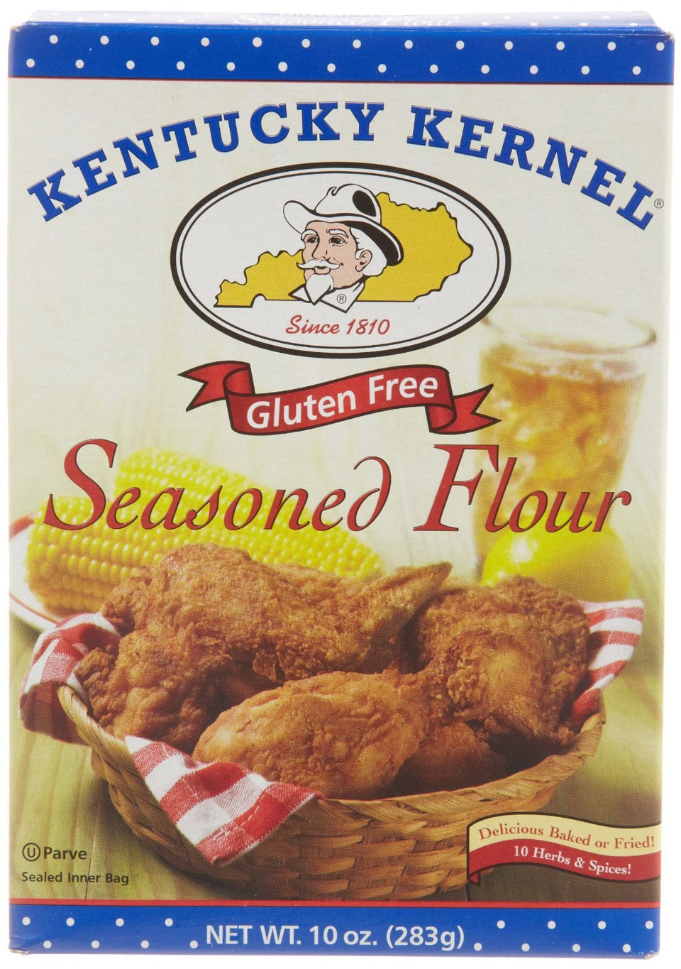Kentucky Kernel gluten-free seasoned flour coating mix pack of 3 for crispy baked or fried favorites