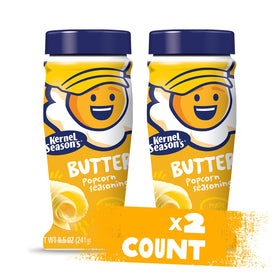 Kernel Season's Butter popcorn seasoning pack shot shows versatile flavor appeal.
