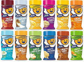 Kernel Season's complete seasoning kit with all 12 flavors on display for easy flavor exploration