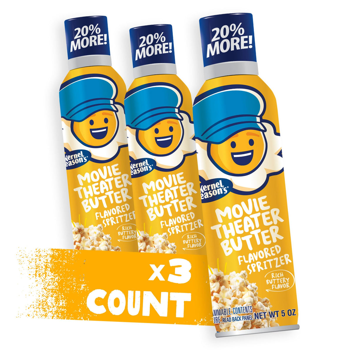 Kernel Season's Movie Theater Butter Spritzer bottle ready to season popcorn