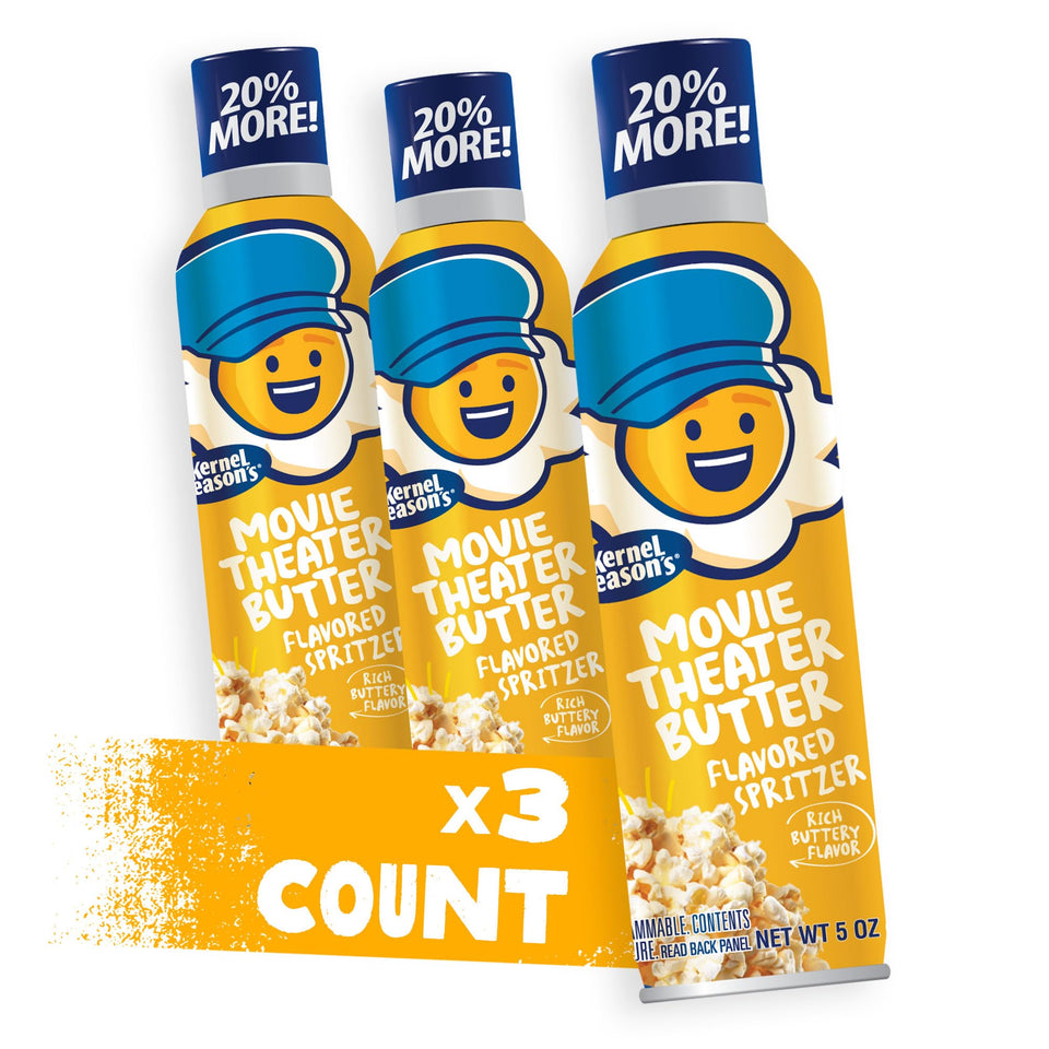 Kernel Season's Movie Theater Butter Spritzer bottle ready to season popcorn