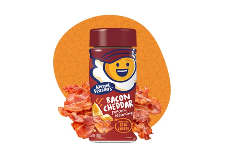 Kernel Season's packaging box showing five flavors for movie night