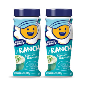 Kernel Season's Ranch popcorn seasoning bottle delivering creamy buttermilk flavor for popcorn.