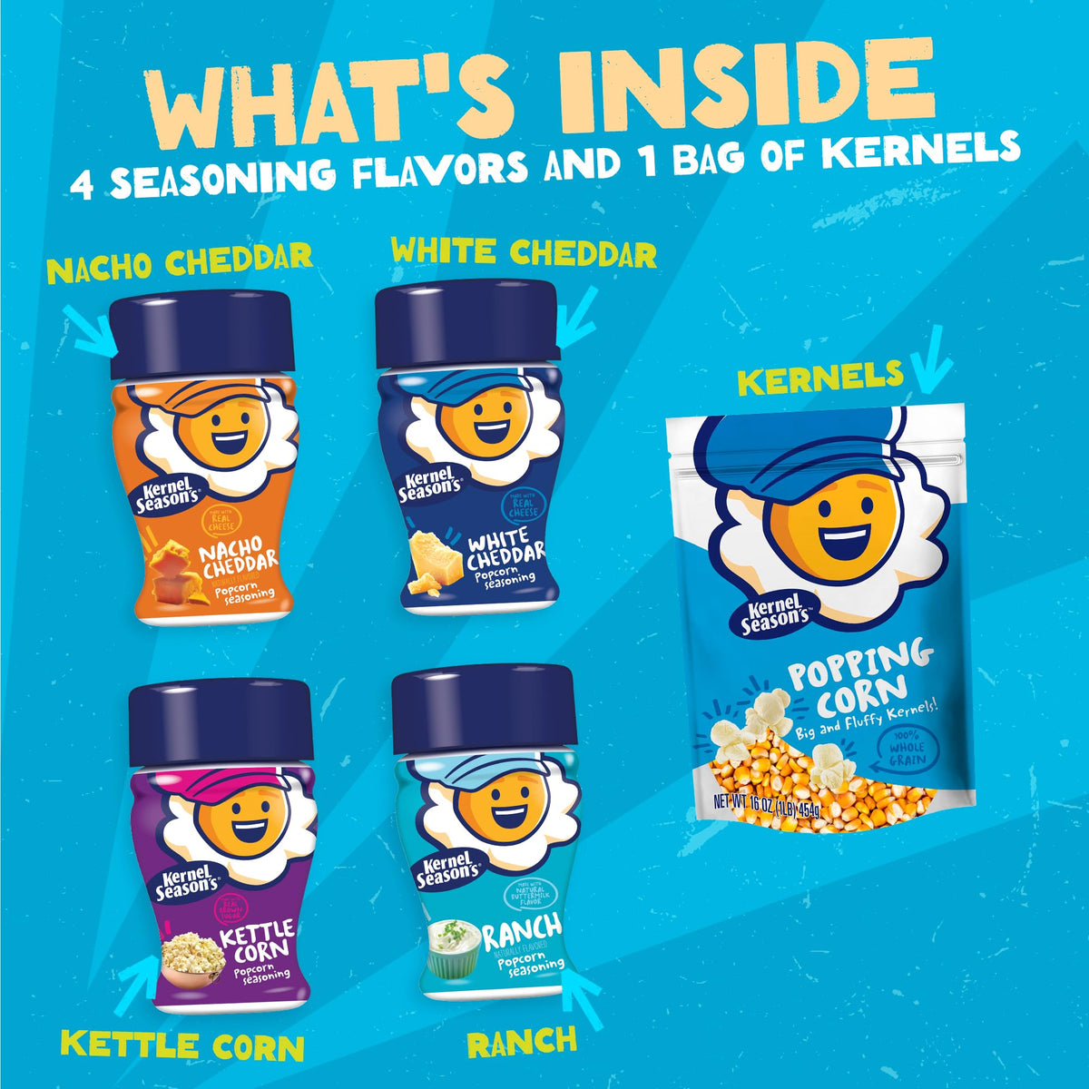 Kernel Season's White Cheddar canisters add bold flavor to snacks
