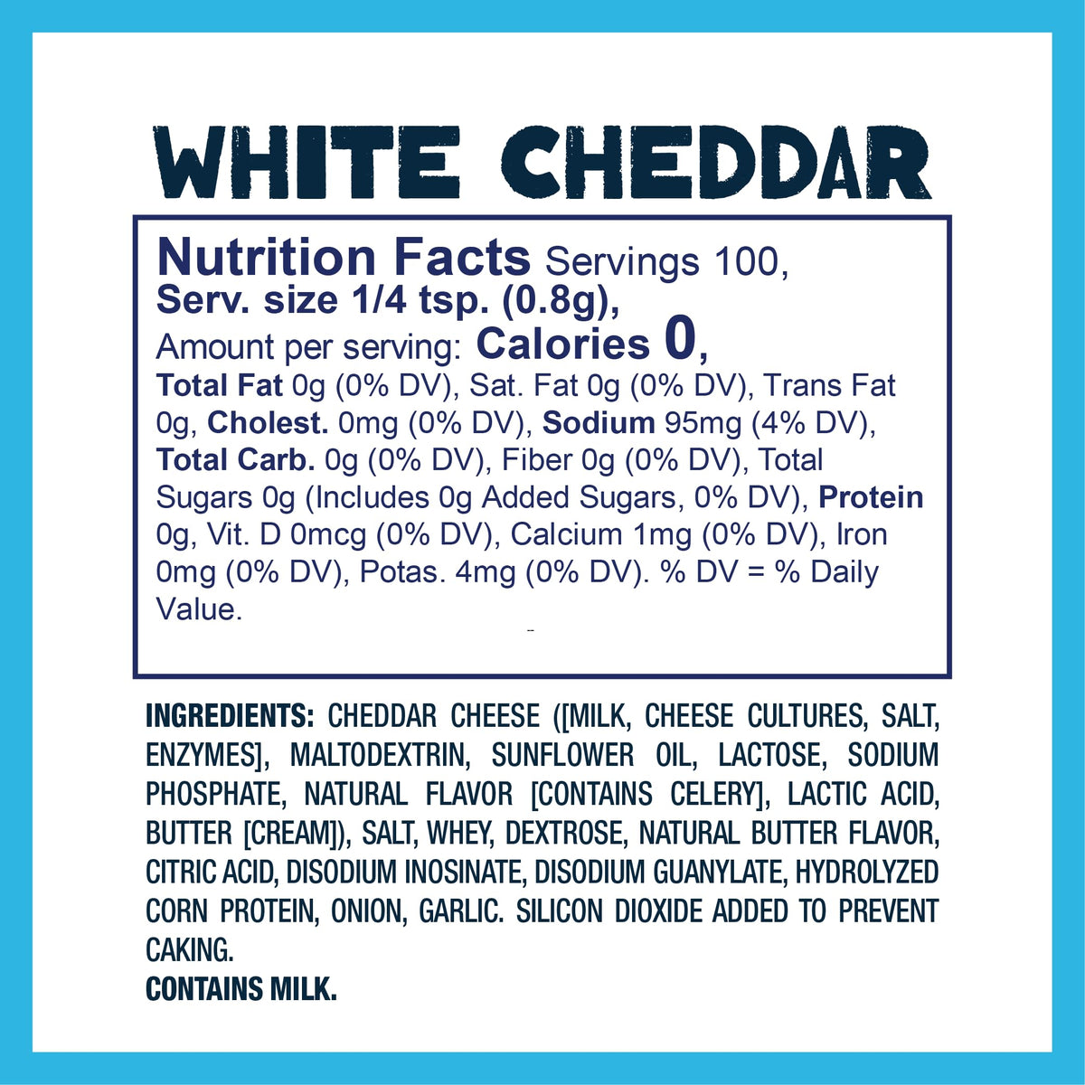 Kernel Season's White Cheddar shaker dusting popcorn with tangy cheese.