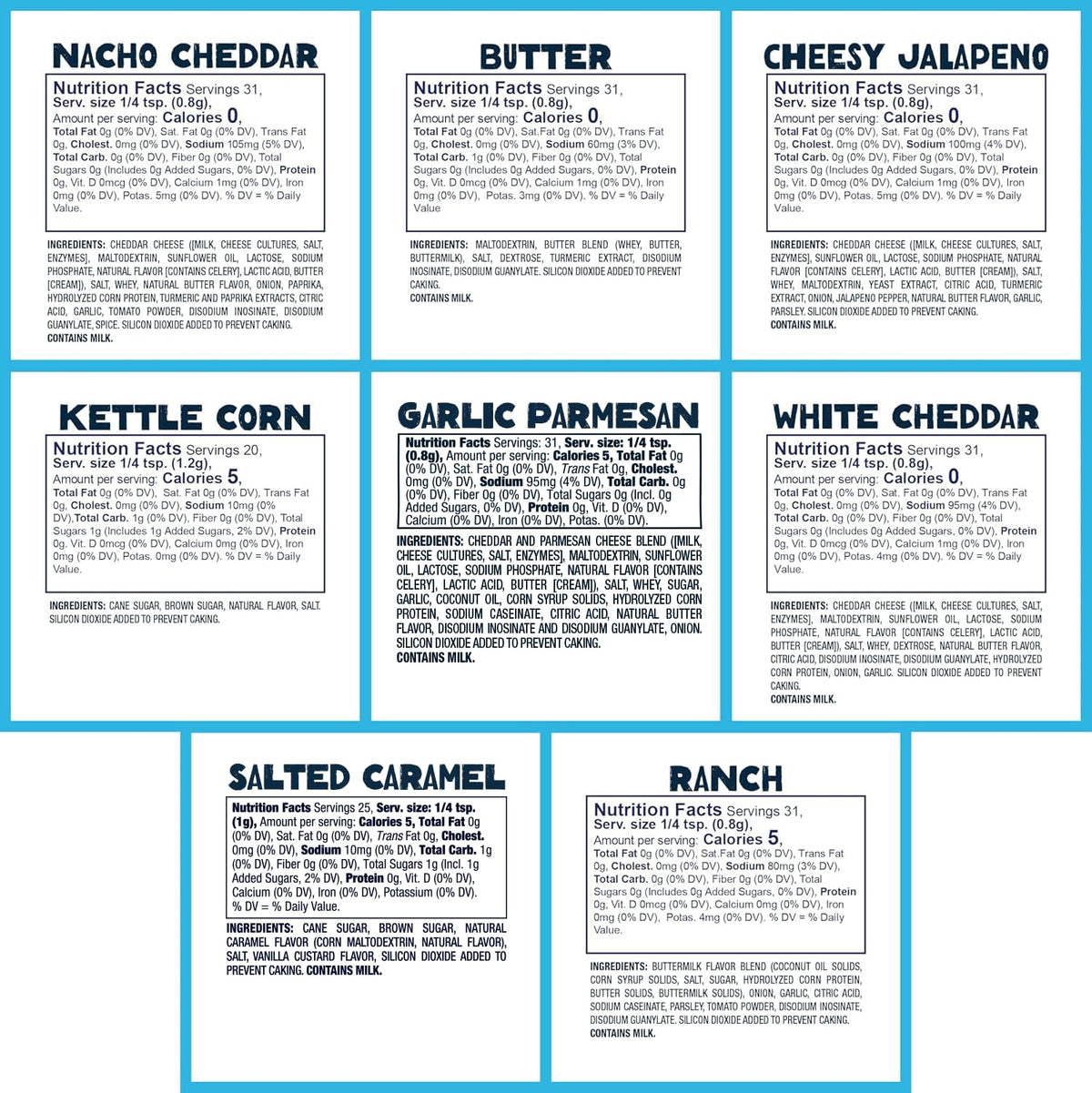 Kernel Season's White Cheddar seasoning jar for bold, cheesy popcorn flavor