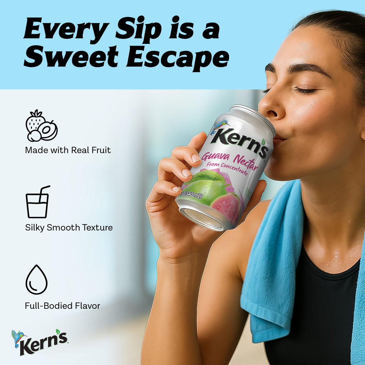 Kern's Guava Nectar used as cocktail mixer with tropical notes