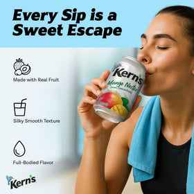 Kern's Mango Nectar as a smoothie base for creamy fruit drinks.