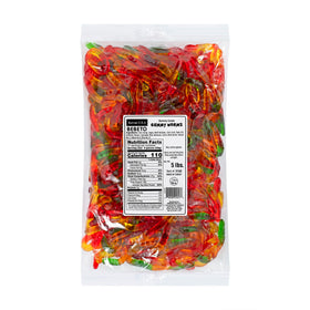 Kervan Bebeto Gummy Worms in a 5 lb bulk bag with fruity flavors for party treats