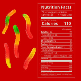 Kervan Bebeto Gummy Worms used as colorful party favors