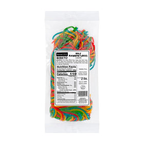 Kervan Bebeto Rainbow Licorice Laces bulk 2lbs for colorful decorating.
