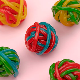 Kervan Bebeto Rainbow Licorice Laces decorate cakes and pastries.